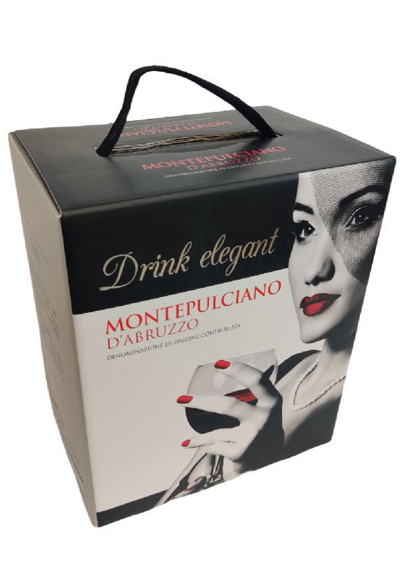5 litrai Raudono vyno DRINK ELEGANT Montepulciano d’Abruzzo DOC